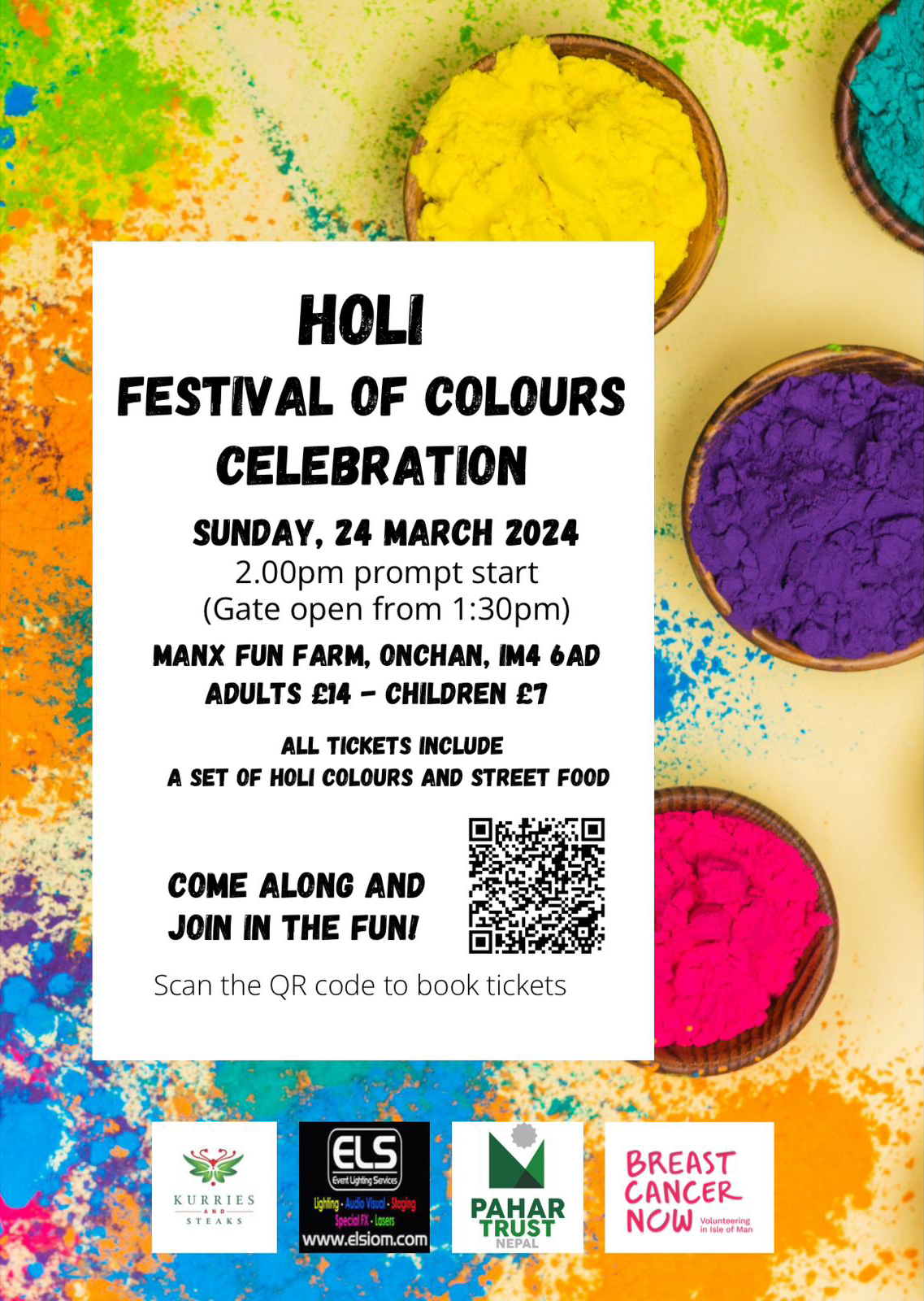 HOLI Festival Of Colours Celebration - Isle of Man Breast Cancer Now